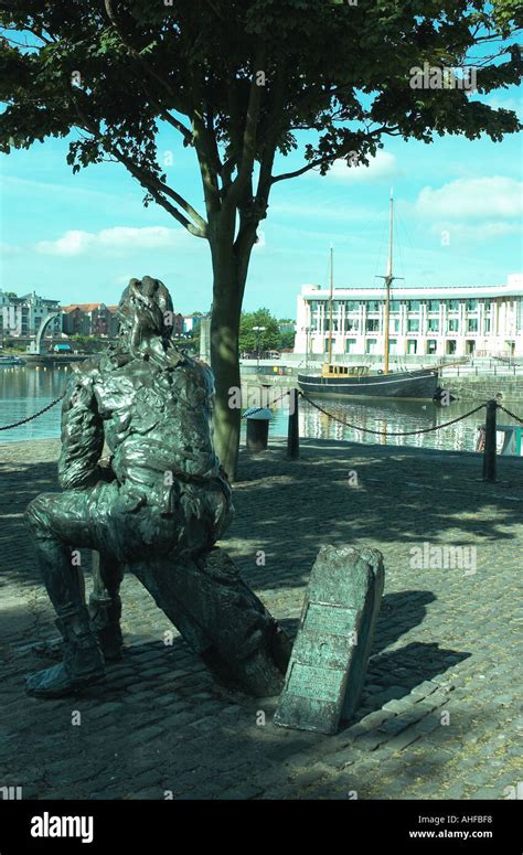 John Cabot Statue Bristol City Docks UK Stock Photo - Alamy