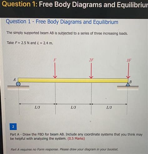 Solved Question 1: Free Body Diagrams and Equilibriur | Chegg.com | Chegg.com