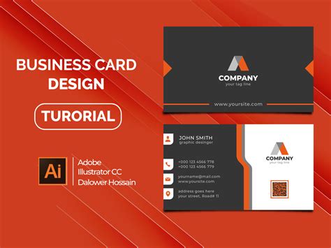 Professional Business Card Design in Adobe Illustrator CC by rockdh on Dribbble