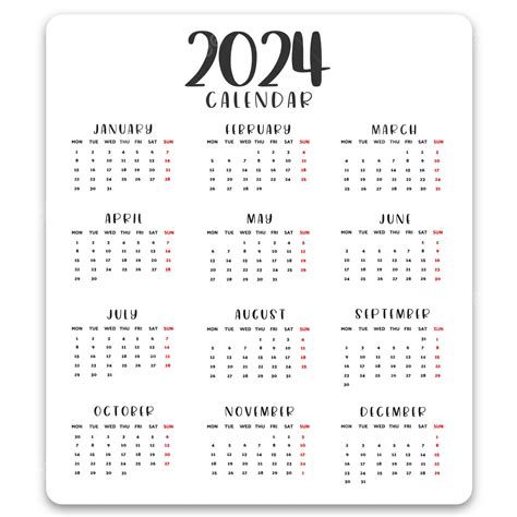 Modern 2024 Calendar Template Design Vector, Modern 2024 Calendar, 2024 ...