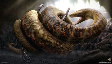 Trăn Anaconda chỉ là loài vật tí hon bởi trăn khổng lồ Titanoboa có thể ...