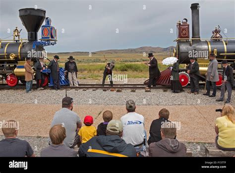 Promontory Summit, Utah - Golden Spike National Historic Site, where Stock Photo: 86795759 - Alamy