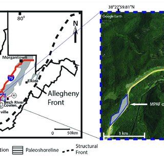 | Study location, Birch River, West Virginia. The gray fill is the MPAF ...