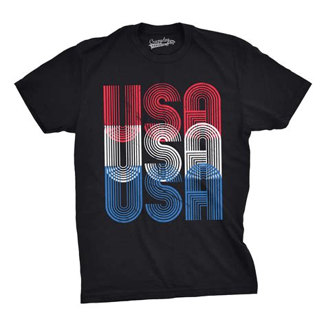 petite Mens USA USA USA Funny T shirts Red White Blue Retro Designs ...