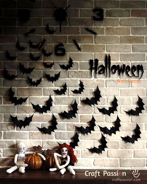 Bats Flying Wall Decor - Halloween DIY | Craft Passion