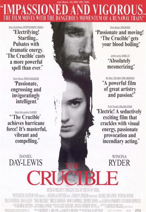 THE CRUCIBLE MOVIE POSTER 1 Sided ORIGINAL REVIEW 27x40 DANIEL DAY-LEWIS | eBay