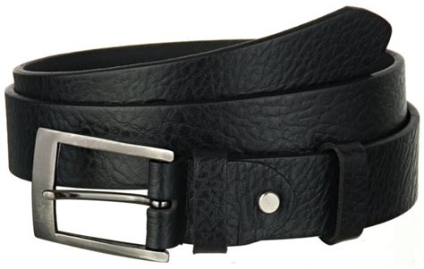 Strait City image: embossed leather belt black TBL01