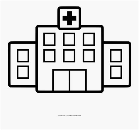 Hospital Coloring Page - Hospital Drawing Png , Free Transparent Clipart - ClipartKey