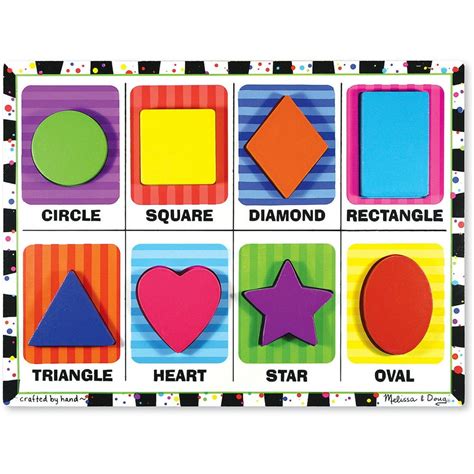 Melissa & Doug Shapes Wooden Chunky Puzzle (8 pcs) - Walmart.com ...