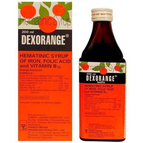 Dexorange Syrup 200 ml Price, Uses, Side Effects, Composition - Apollo Pharmacy