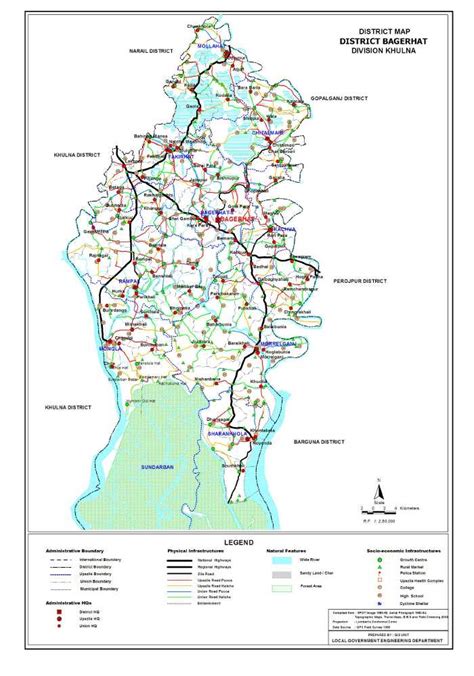 Maps of Bangladesh: Bagerhat District