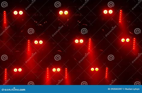 Colorful Concert Lights on Empty Stage Stock Image - Image of night ...