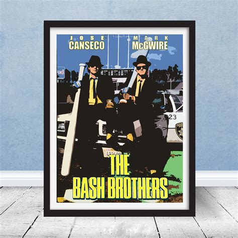 The Bash Brothers Vintage 90s Baseball Poster Jose Canseco