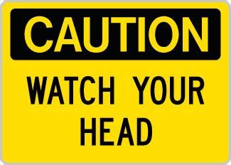 OSHA Safety Sign : Caution - Watch Your Head | SignsDirect.com