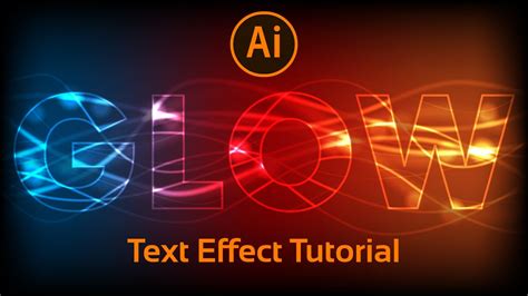 Glow Text Effect Tutorial | Adobe Illustrator in 2021 | Glow text, Illustrator tutorials, Text ...