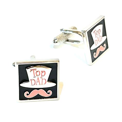 Cufflinks with message "Top DAD" | Memorable gifts for Dad