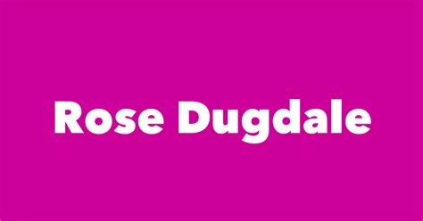 Rose Dugdale - Spouse, Children, Birthday & More