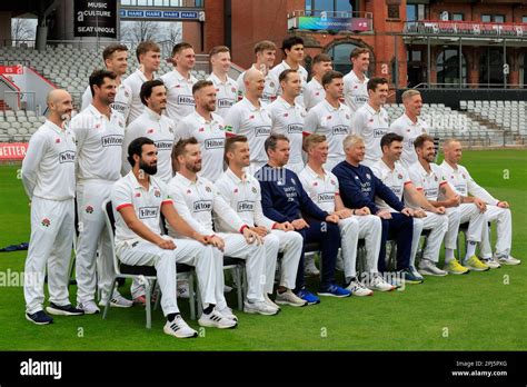 Lancashire Cricket team for the 2023 season at Lancashire Cricket Media Day at Old Trafford ...