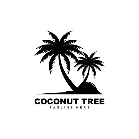 Coconut Tree Logo, Ocean Tree Vector, Design For Templates, Product ...