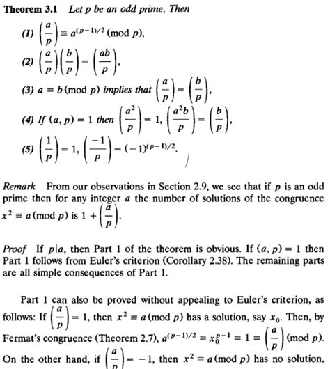 elementary number theory - Help in this proof of Legendre symbols ...