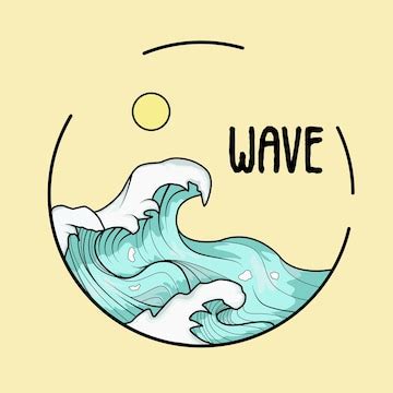 Premium Vector | Wave vector logo illustration