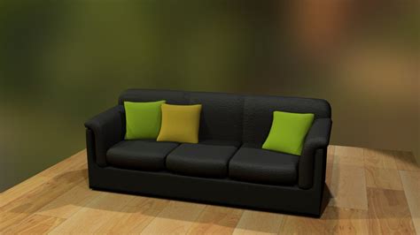 Leather Black Sofa - Download Free 3D model by DimitraPe (@dimipe ...