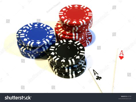 Three Poker Chip Stacks With Aces Stock Photo 63720 : Shutterstock