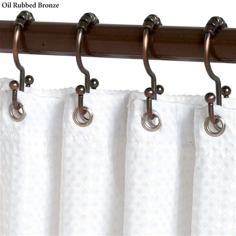 Double Roller Shower Curtain Hook Set