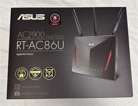 Used ASUS RT-AC86U AC2900 Dual Band Gigabit WiFi Gaming Router Black Tested Working - UBB.threads