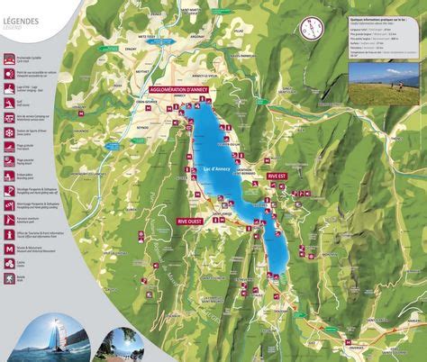 Tourist map of lake Annecy