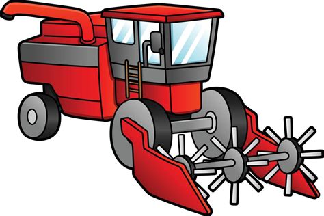 Combine Harvester Cartoon Clipart Illustration 6458112 Vector Art at Vecteezy