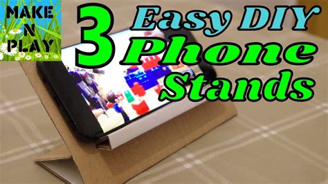 3 easy diy phone stands | Cardboard - YouTube