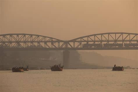 Sunrise on the Ganga river, Varanasi, India 9565124 Stock Photo at Vecteezy