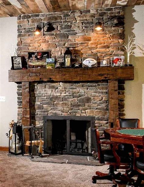 117 Incridible Rustic Farmhouse Fireplace Ideas Makeover – Farmhouse Room in 2020 | Rustic ...