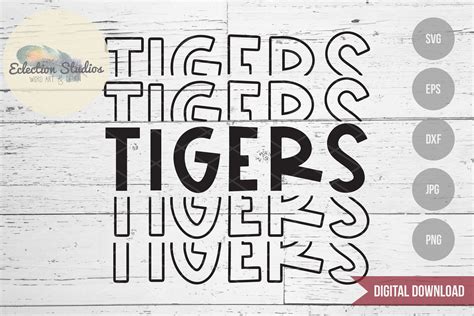 Tigers SVG Team Pride School Pride Mascot SVG Word Art in | Etsy