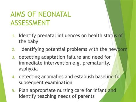 Neonatal assessment