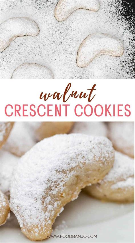 Walnut crescent cookies – Artofit