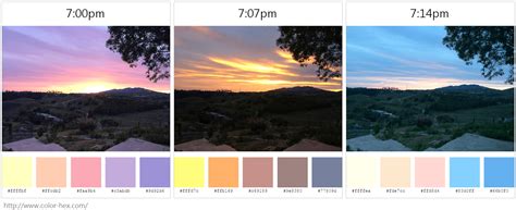 Sunset Color Palettes – DataRemixed
