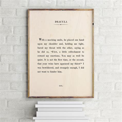 Dracula Printable, Bram Stoker Quote, Book Page,halloween Printable ...