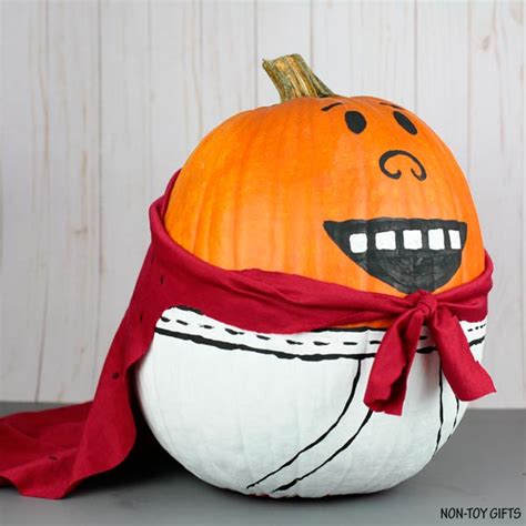 DIY No-Carve Captain Underpants Pumpkin - Non-Toy Gifts