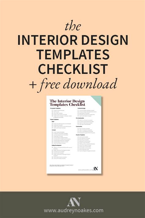 The Interior Design Templates Checklist - Audrey Noakes