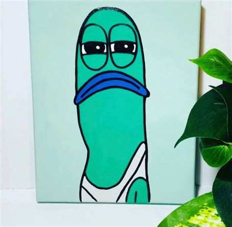 Spongebob Squarepants Life Guard Fish Meme Painting 8x10 Wall | Etsy