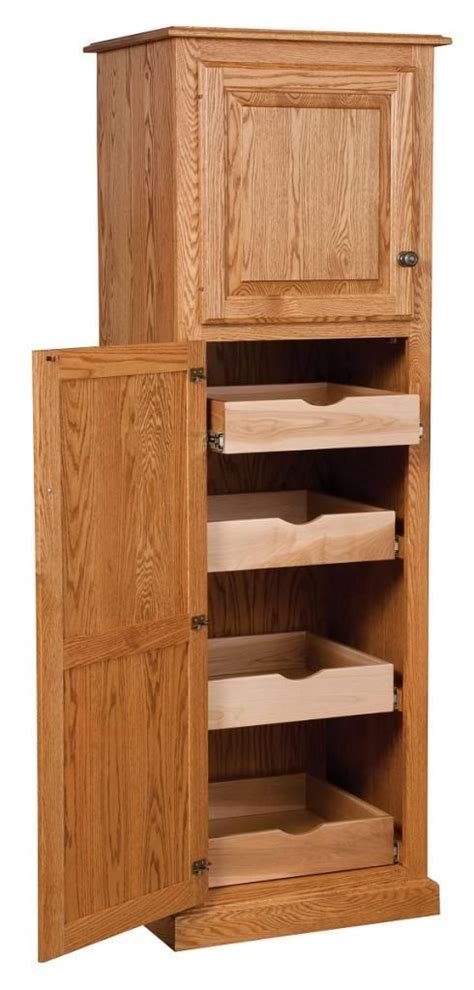 Amish Country Traditional Kitchen Pantry Storage Cupboard Cabinet Rol…