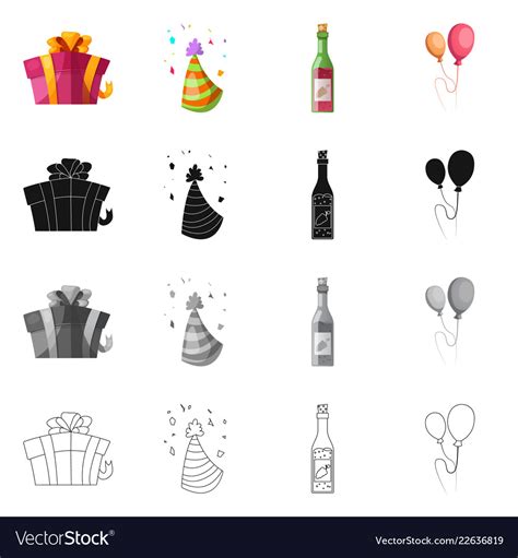 Party and birthday sign Royalty Free Vector Image