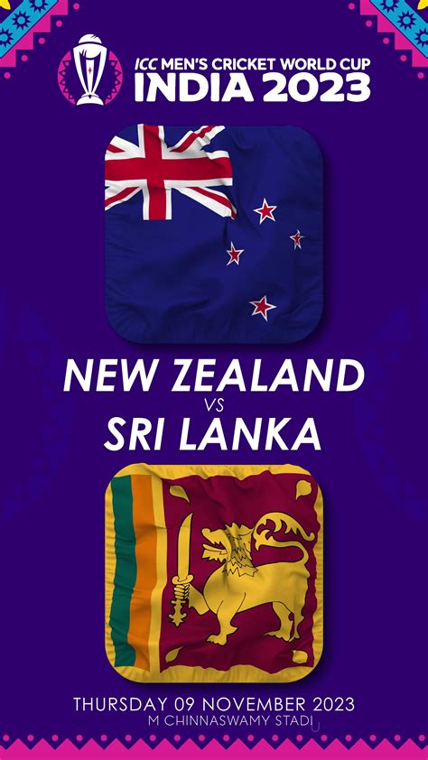 New Zealand vs Sri Lanka Match in ICC Men's Cricket Worldcup India 2023 ...