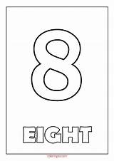 Number 8 Coloring Page sketch template