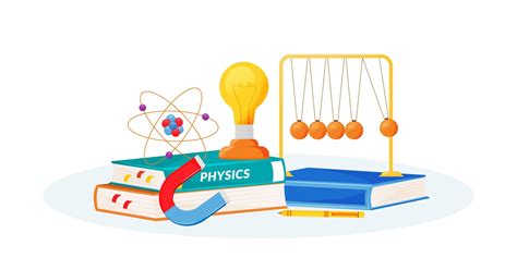 Physics supplies and books 1759760 Vector Art at Vecteezy