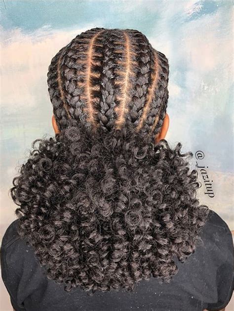 Afro Puff Hairstyles With Braids