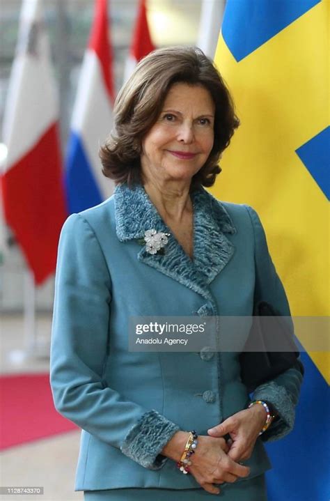 King Carl XVI Gustaf and Queen Silvia of Sweden meet European Council... News Photo - Getty Images