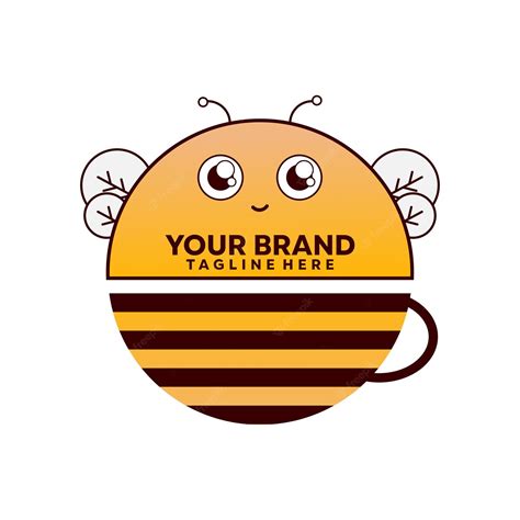 Premium Vector | Coffee bee logo for coffee shop